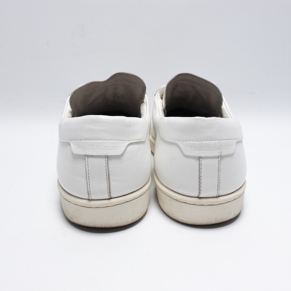 Saint Laurent SL/01 white leather low top shoes mens size 42 - Picture 7 of 13
